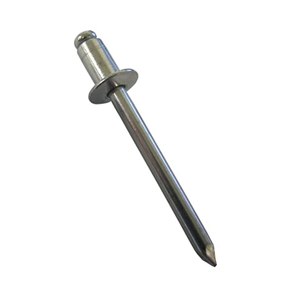 Blind Rivet, Dome Head, 0.09375 in Dia., 0.365 in L, Aluminum Body, 1000 PK